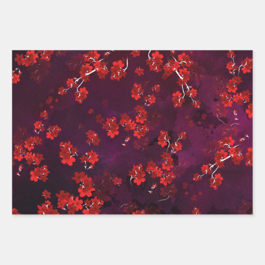 Cherry Flower 3 Inpakpapier Vel (Voorkant 2)