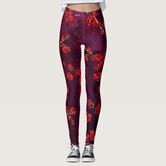 Cherry Flower 3 Leggings (Voorkant)