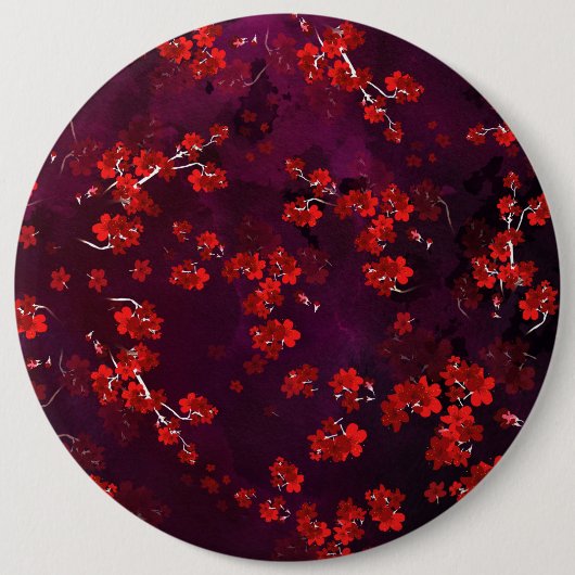 Cherry Flower 3 Ronde Button 6,0 Cm (Voorkant)