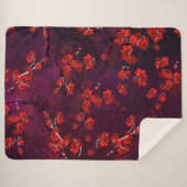 Cherry Flower 3 Sherpa Deken (Voorkant (horizontaal))