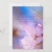 Cherry flower Heaven light personal Kaart (Achterkant)