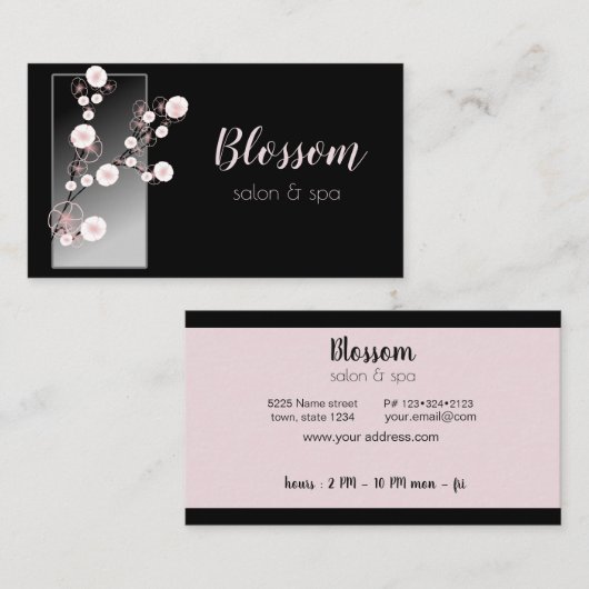 Cherry Flowers Visitekaartje (Voorkant / Achterkant)