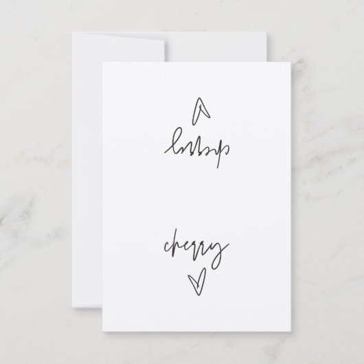 Cherry Food Label Tent Kaart (Voorkant)