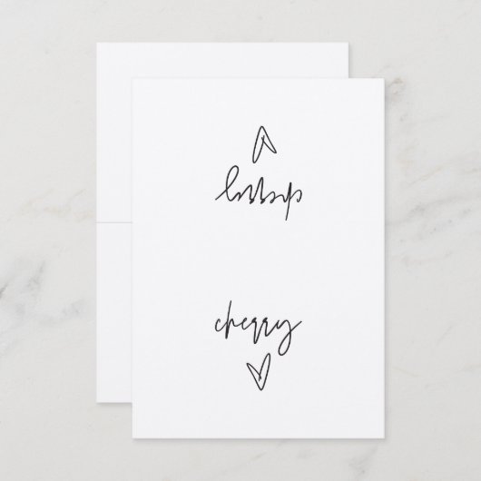 Cherry Food Label Tent Kaart (Voorkant / Achterkant)