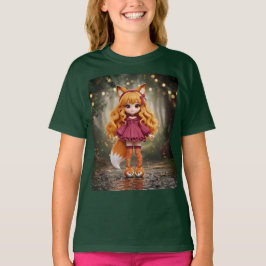 Cherry Fox Kawaii Doll T-shirt