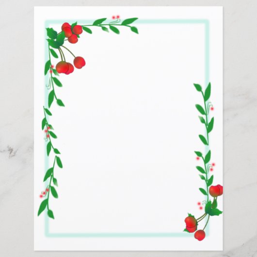 Cherry Framed Briefpapier (Voorkant)