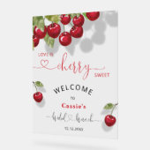 Cherry Fruit Bridal Brunch Welkom Acryl Bord (Hoek)