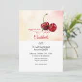 Cherry Fruit Cocktail Kaart (Staand voorkant)