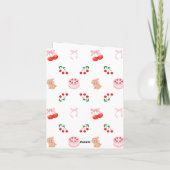 Cherry Fruit Eerste Verjaardag Partij Gevouwen Kaa (Achterkant)