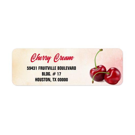 Cherry Fruit Etiket (Voorkant)