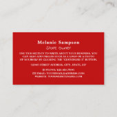 Cherry Fruit, Health Food Store Visitekaartje (Achterkant)