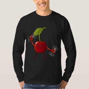 Cherry, Fruit kostuum Workout Bodybuilding Lift By T-shirt