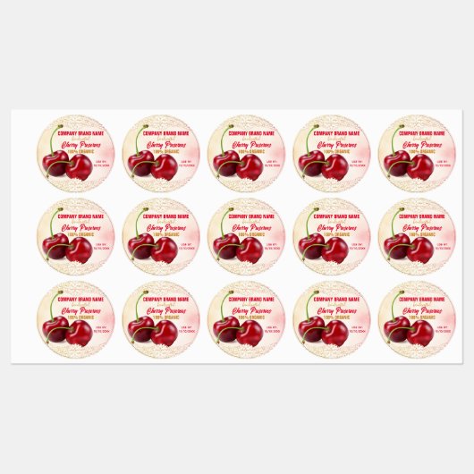 Cherry Fruit Labels (Vel)