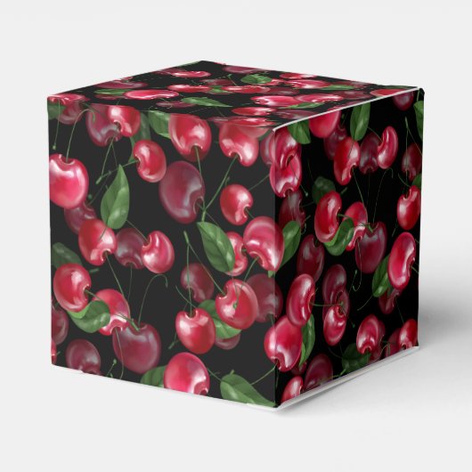 Cherry Fruit on black Bedankdoosjes (Achterkant)