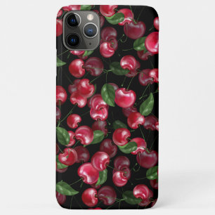 Cherry fruit on black Case-Mate iPhone case