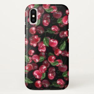 Cherry Fruit on black Case-Mate iPhone Case