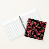 Cherry Fruit op zwart Notitieboek (Binnen)