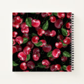 Cherry Fruit op zwart Notitieboek (Achterkant)