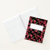 Cherry Fruit op zwart Notitieboek (Binnen)