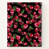 Cherry Fruit op zwart Notitieboek (Achterkant)