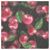 Cherry Fruit op zwart Stof (Close Up)
