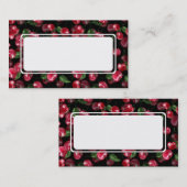 Cherry Fruit op zwart Visitekaartje (Voorkant / Achterkant)