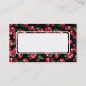 Cherry Fruit op zwart Visitekaartje (Achterkant)