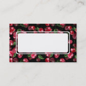 Cherry Fruit op zwart Visitekaartje (Voorkant)