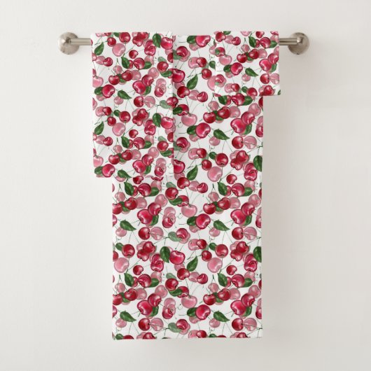Cherry Fruit patroon Bad Handdoek (Insitu)