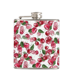 Cherry Fruit patroon Heupfles