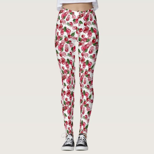 Cherry Fruit patroon Leggings (Voorkant)