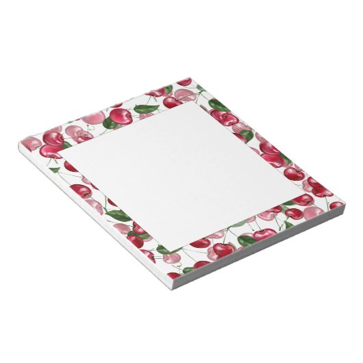 Cherry Fruit patroon Notitieblok (Schuin)