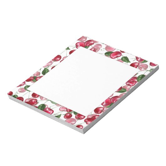 Cherry Fruit patroon Notitieblok (Linkerzijde)