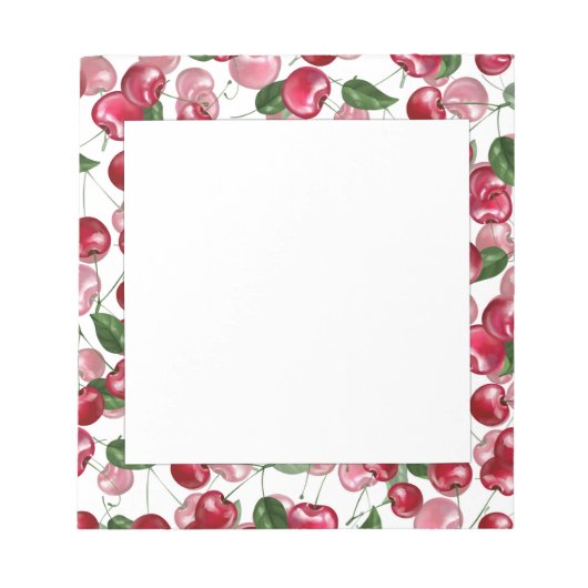 Cherry Fruit patroon Notitieblok (Voorkant)