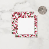 Cherry Fruit patroon Notitiekaartje (Voorkant / Achterkant in situ)