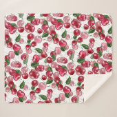 Cherry Fruit patroon Sherpa Deken (Voorkant (horizontaal))