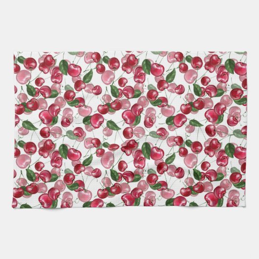 Cherry Fruit patroon Theedoek (Horizontaal)