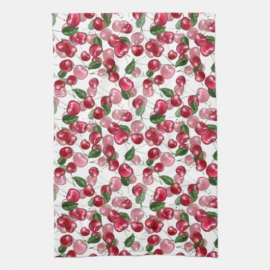 Cherry Fruit patroon Theedoek (Verticaal)