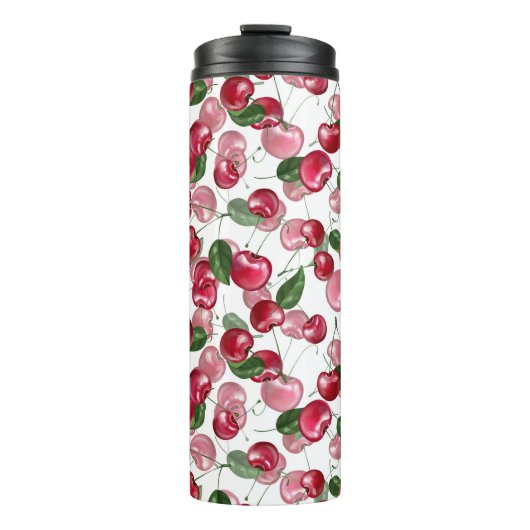 Cherry Fruit patroon Thermosbeker (Voorkant)