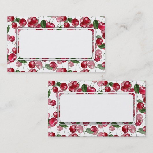 Cherry Fruit patroon Visitekaartje (Voorkant / Achterkant)