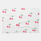 Cherry Fruit Pattern Modern Lovely Cute Pink Theedoek (Horizontaal)