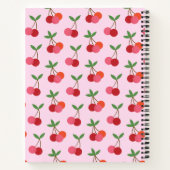 Cherry Fruit Pattern Red roze Personalized Recipes Notitieboek (Achterkant)