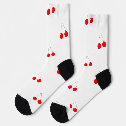Cherry Fruit Pattern Sokken (Links)