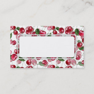 Cherry Fruit pattern Visitekaartje
