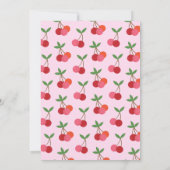 Cherry Fruit Red Pink Green Cute Baby shower Kaart (Achterkant)