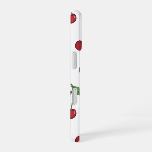 Cherry Fruit Repeat Pattern Design iPhone 16 Hoesje (Rechterkant)