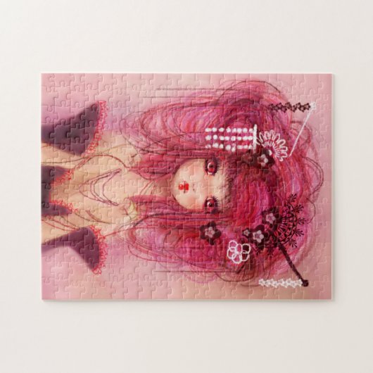 Cherry geisha legpuzzel (Horizontaal)