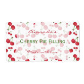 Cherry gepersonaliseerd inblikken label (Voorkant)
