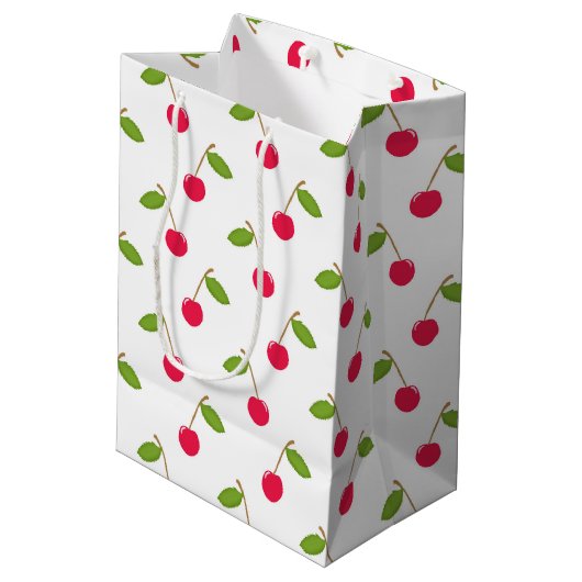 Cherry Gift Bag Medium Cadeauzakje (Achterkant Gekanteld)