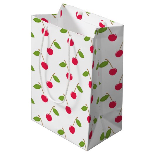 Cherry Gift Bag Medium Cadeauzakje (Voorkant Gekanteld)